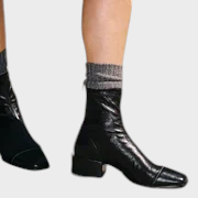 Madalynn | Black Thorn Boots with Square Toe and Low Heel