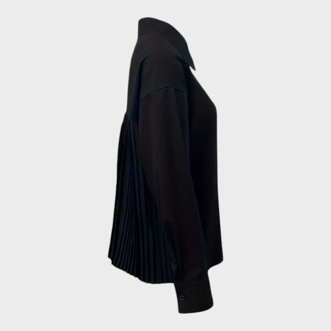 Jackielyn | Elegant Pleated Blouse Monochrome