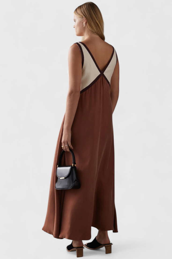 Diamond Boho Summer Dress with V Neckline