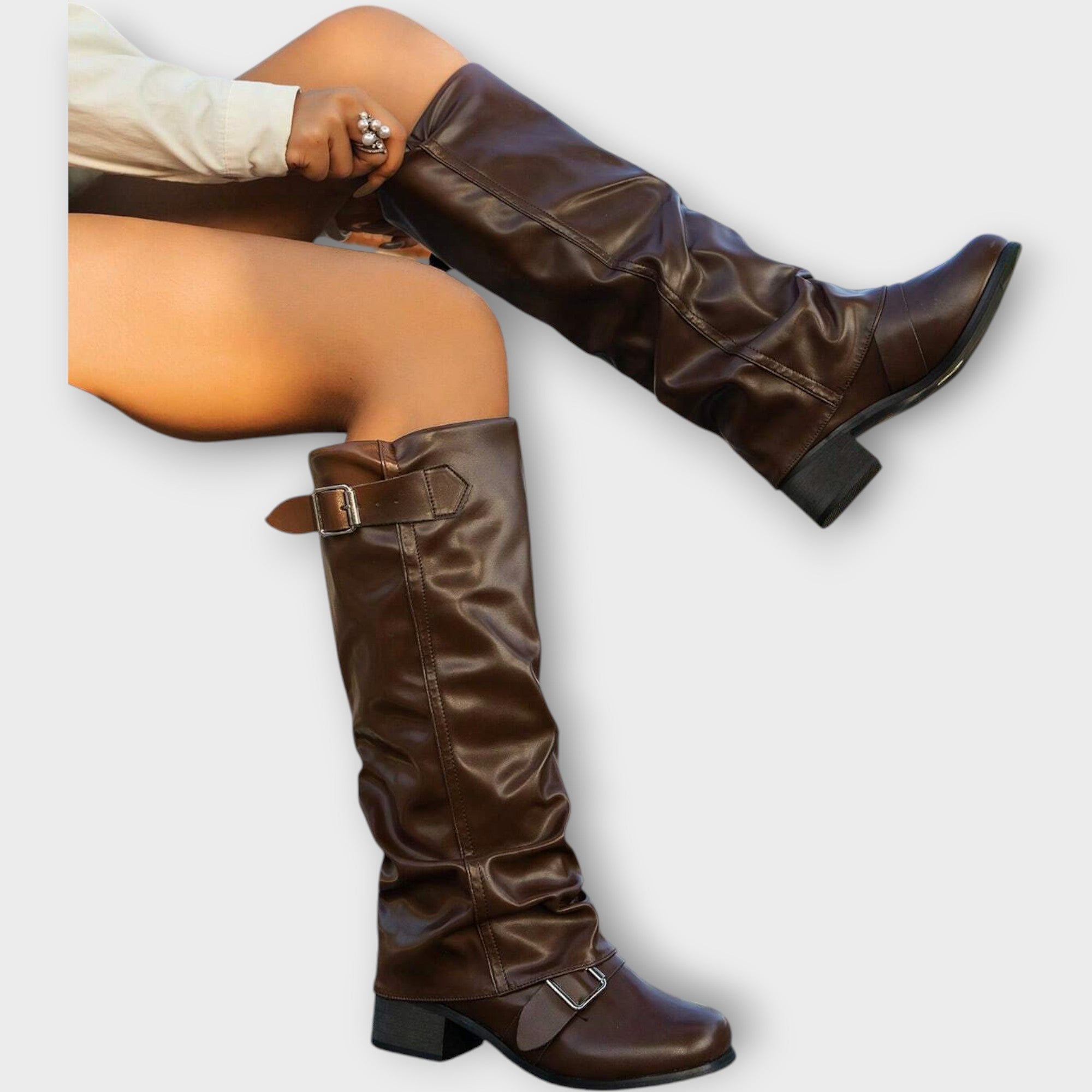 Rowan Slouch Leather Boots