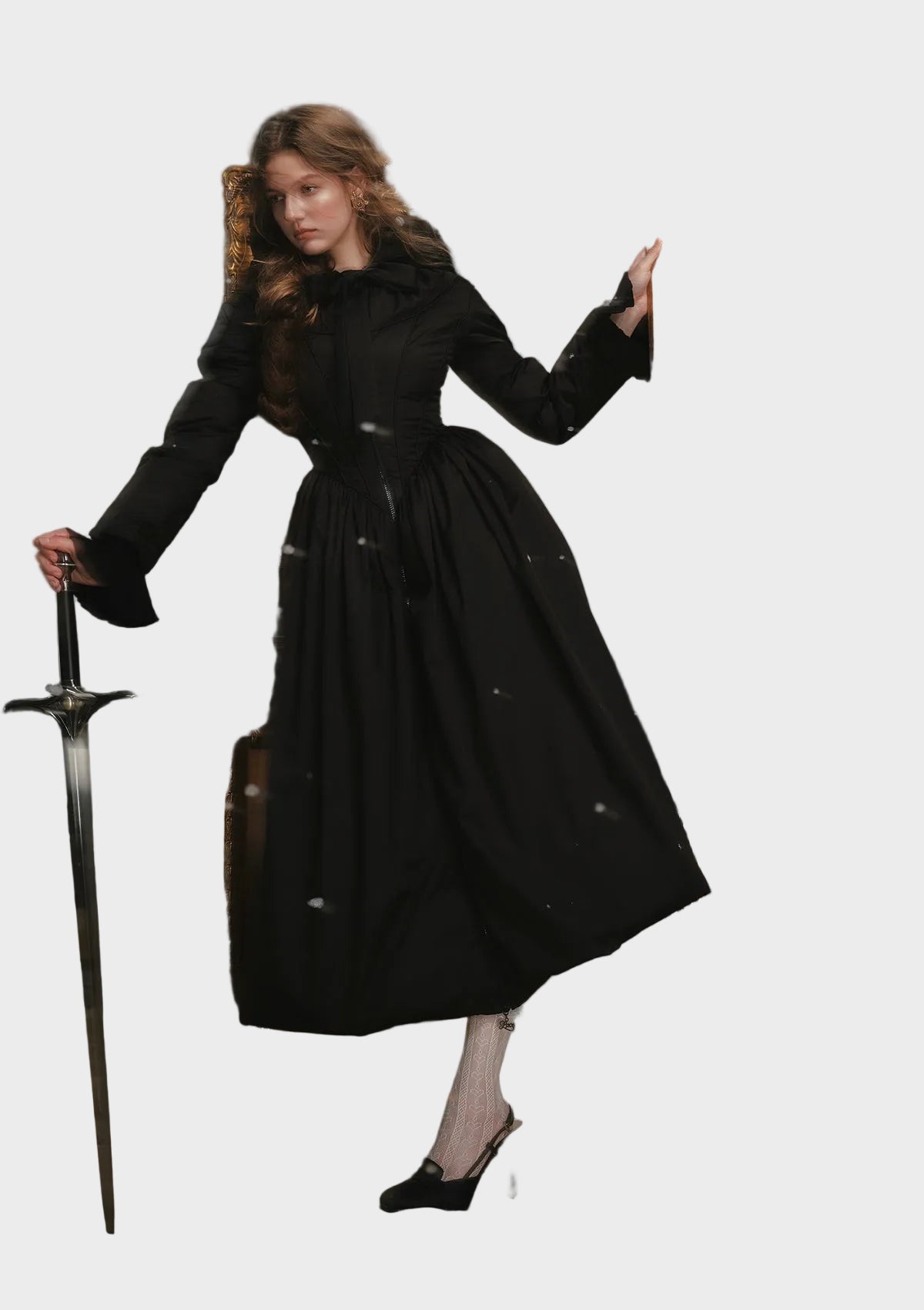 Victoria - Black and white Warrior down jacket