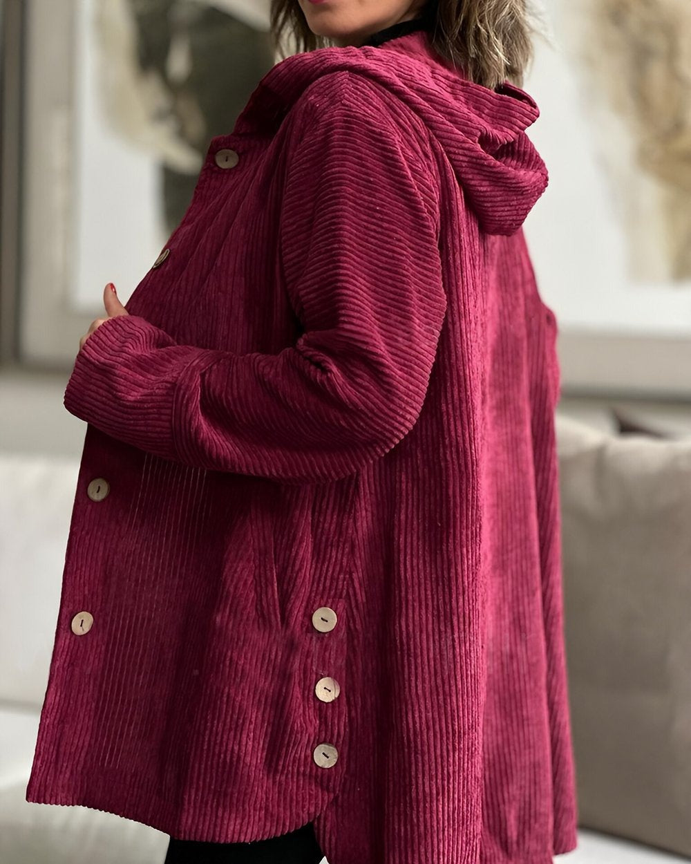 Cordia - Corduroy Jacket with Hood