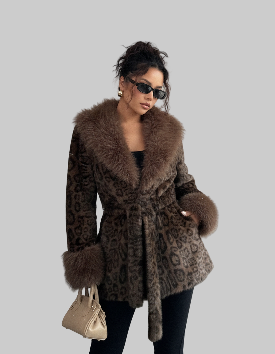 Marbella | Faux Fur Coat with Belt