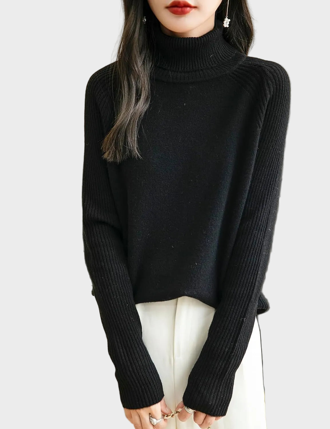 Fritz | 100% Merino Wool Raglan Turtleneck Sweater
