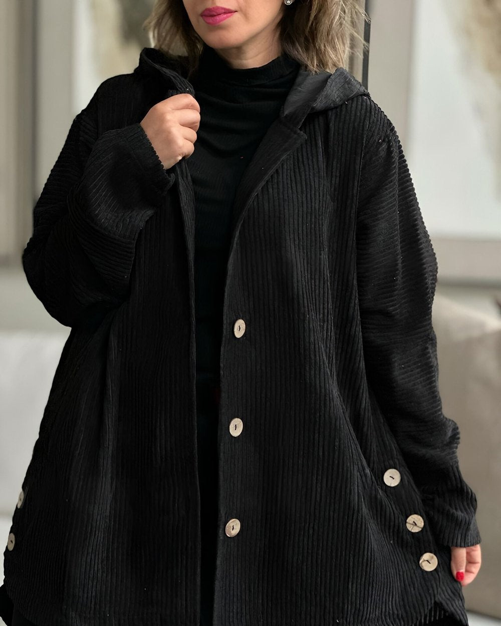 Cordia - Corduroy Jacket with Hood