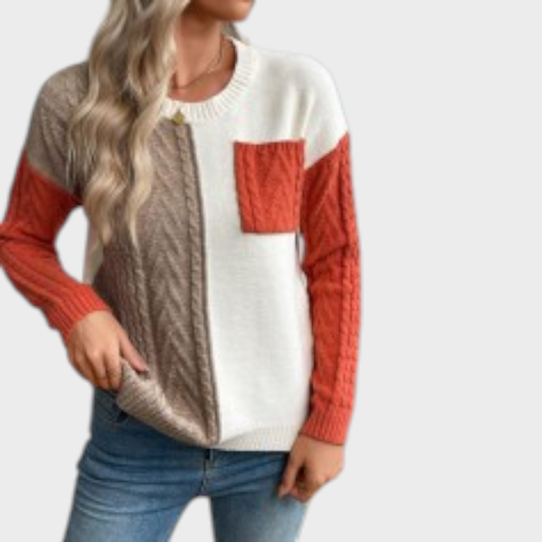 Jamella | Multicolored Patched Turn-Down Sleeve Jacket