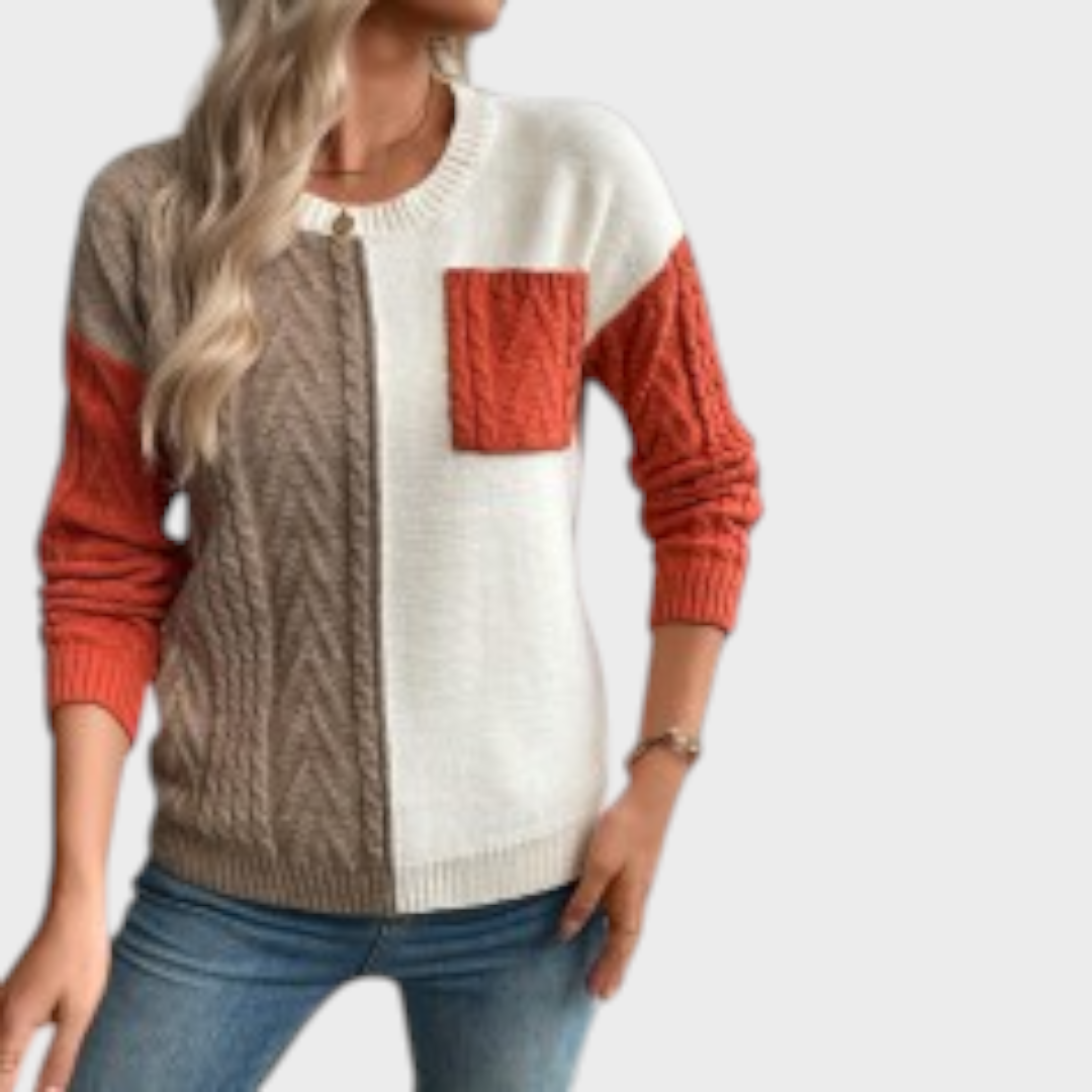 Jamella | Multicolored Patched Turn-Down Sleeve Jacket