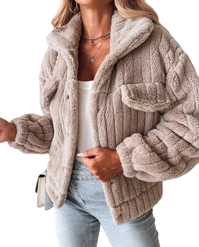 Amira -  Ribbed Fleece Sherpa