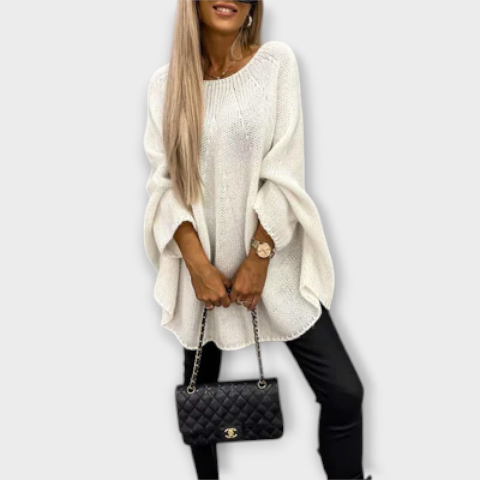 Isabel - Elegant women's sweater with round neck