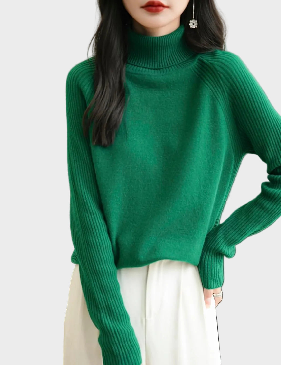 Fritz | 100% Merino Wool Raglan Turtleneck Sweater