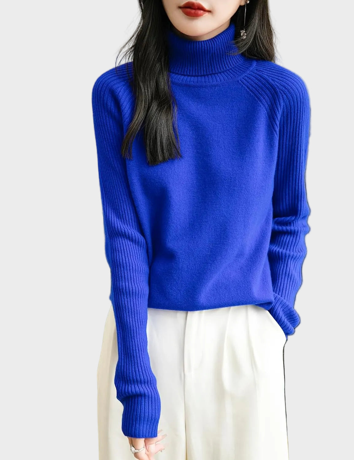 Fritz | 100% Merino Wool Raglan Turtleneck Sweater