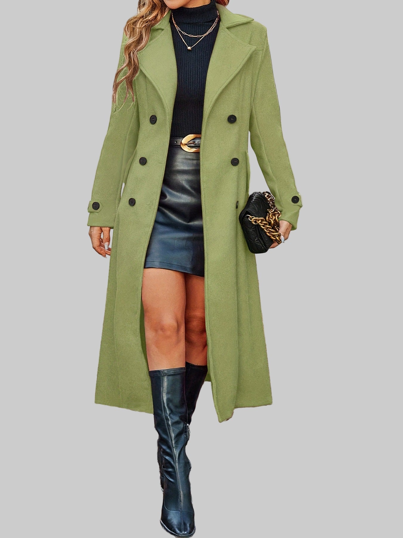 Mila double-breasted wool coat