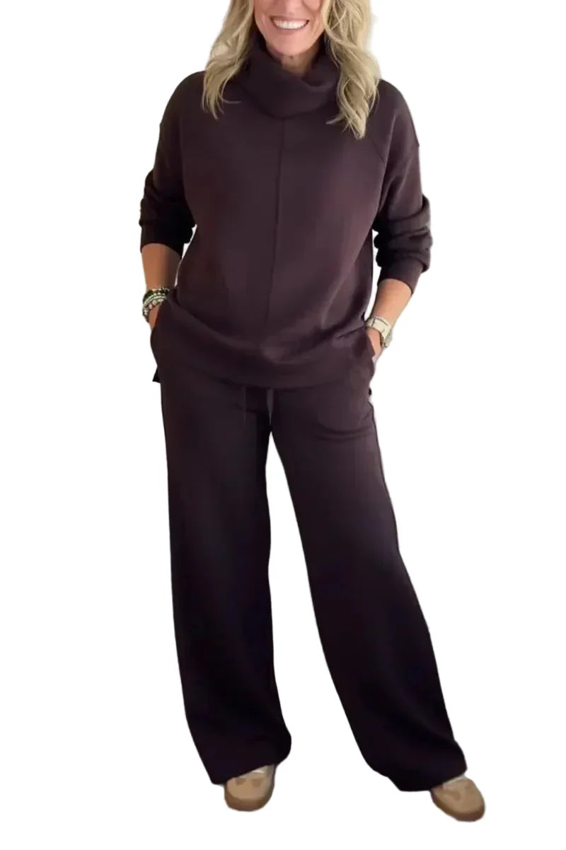 Misa - THALIA COZY TWO-PIECE TURTLENECK TRAVEL SET