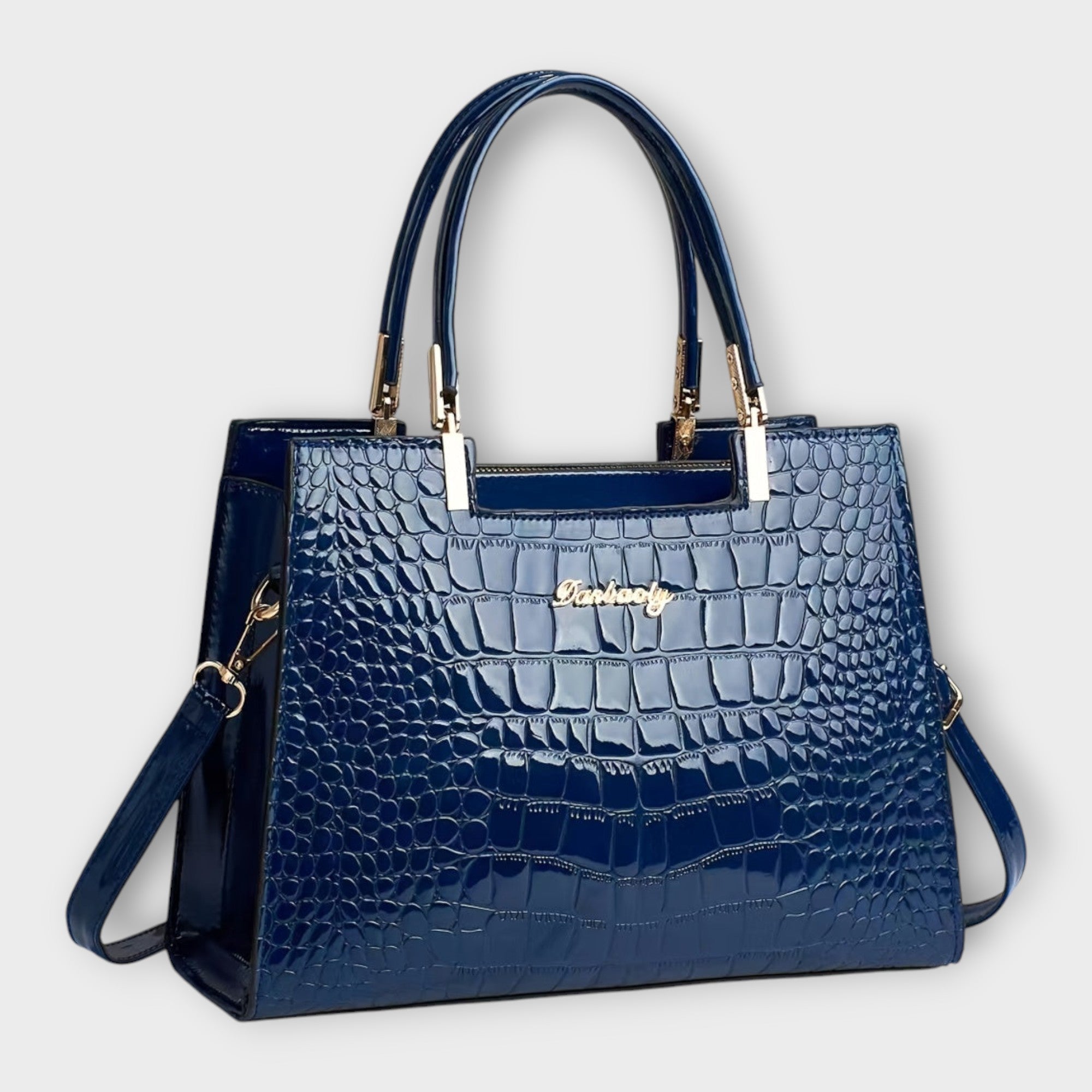 Erain - Shiny crocodile leather bag