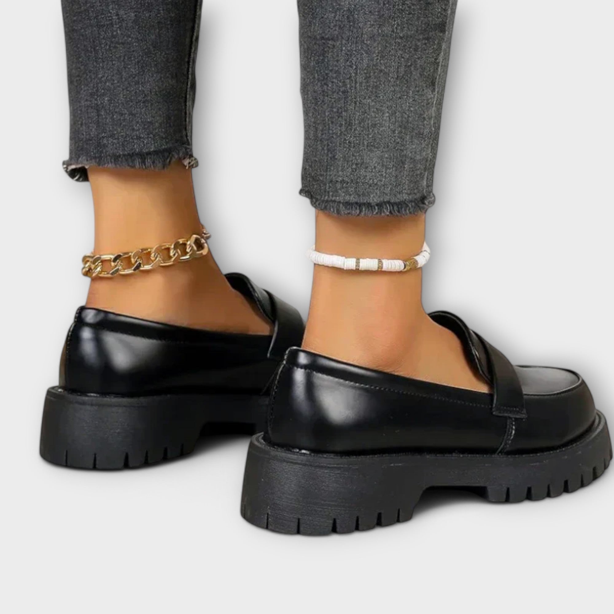 Women's Moccasins with Orthopedic Design and Satin Heel