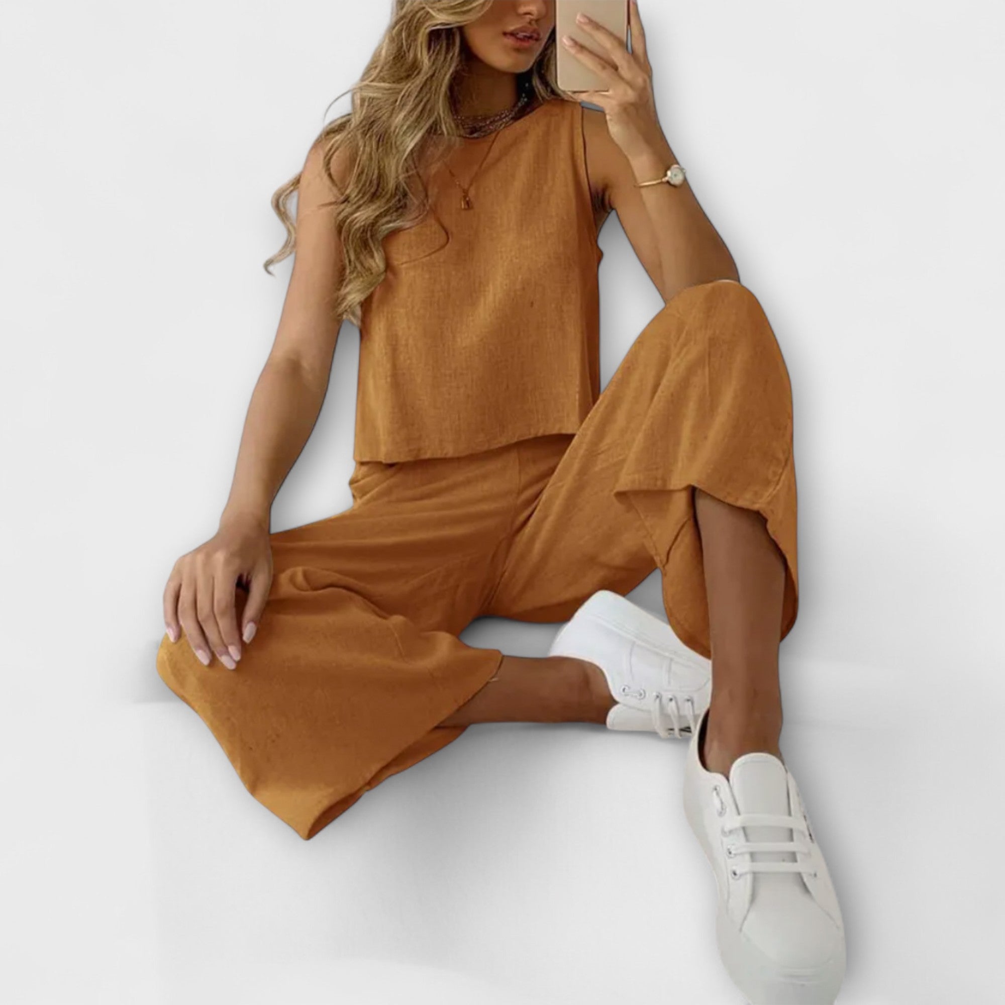 Linen twin set