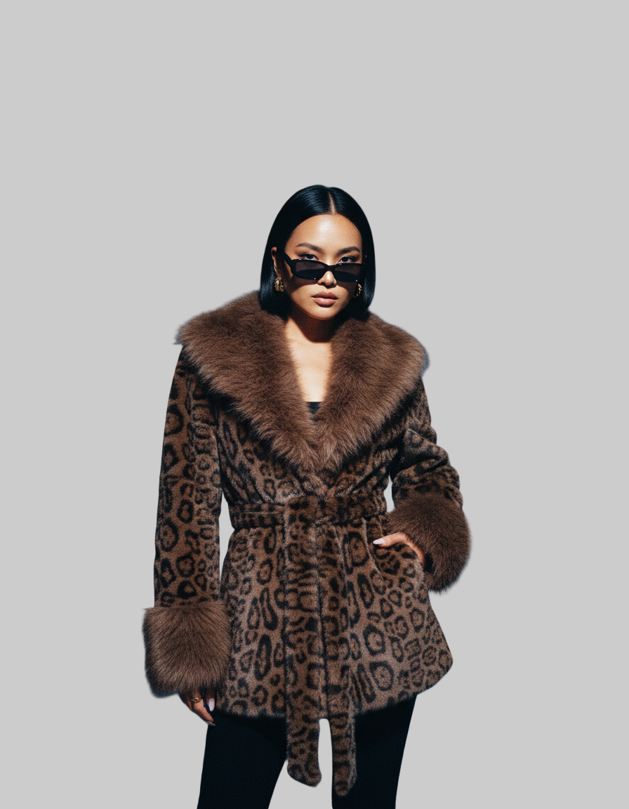 Marbella | Faux Fur Coat with Belt