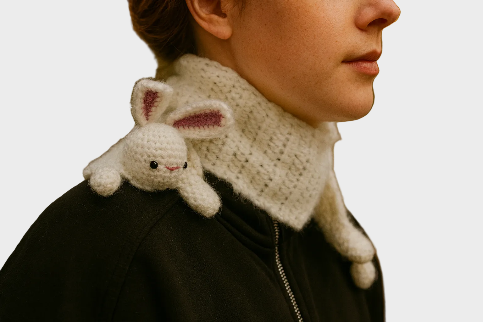 Vani - Handmade bunny scarf – Crochet animal scarf