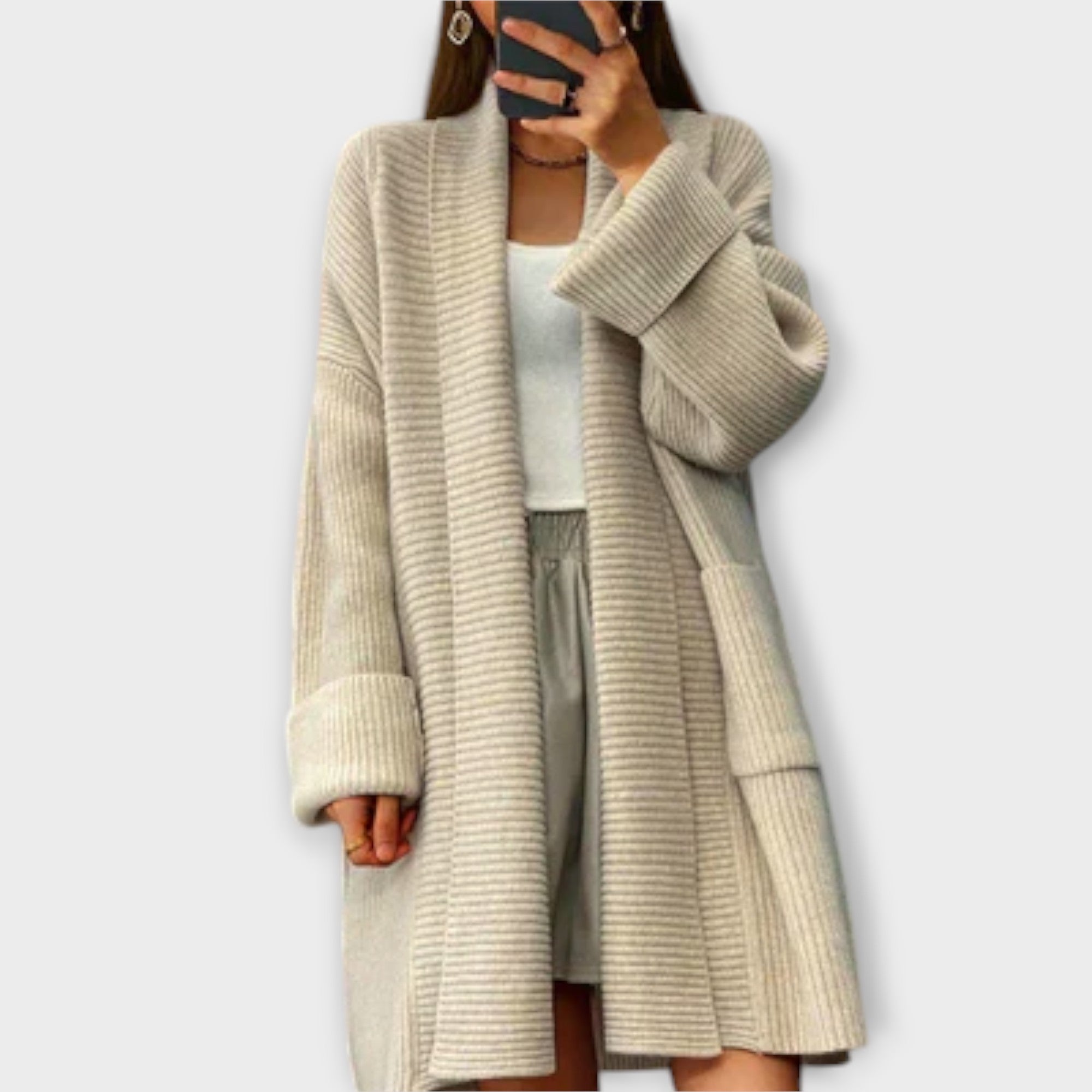 Euphemia - Long knitted cardigan