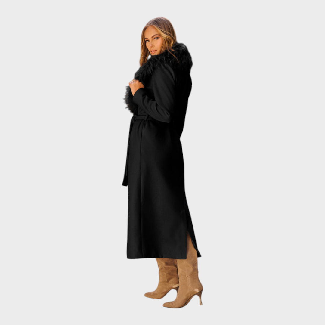 Frederica | Coat with Faux Fur Collar