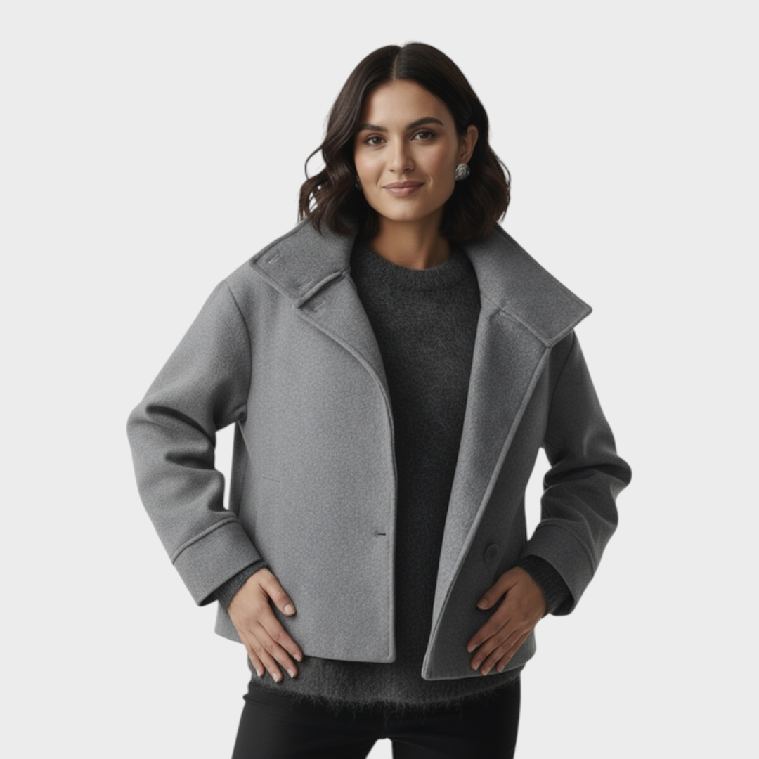 Racquel | High-Neck Buttoned Jacket