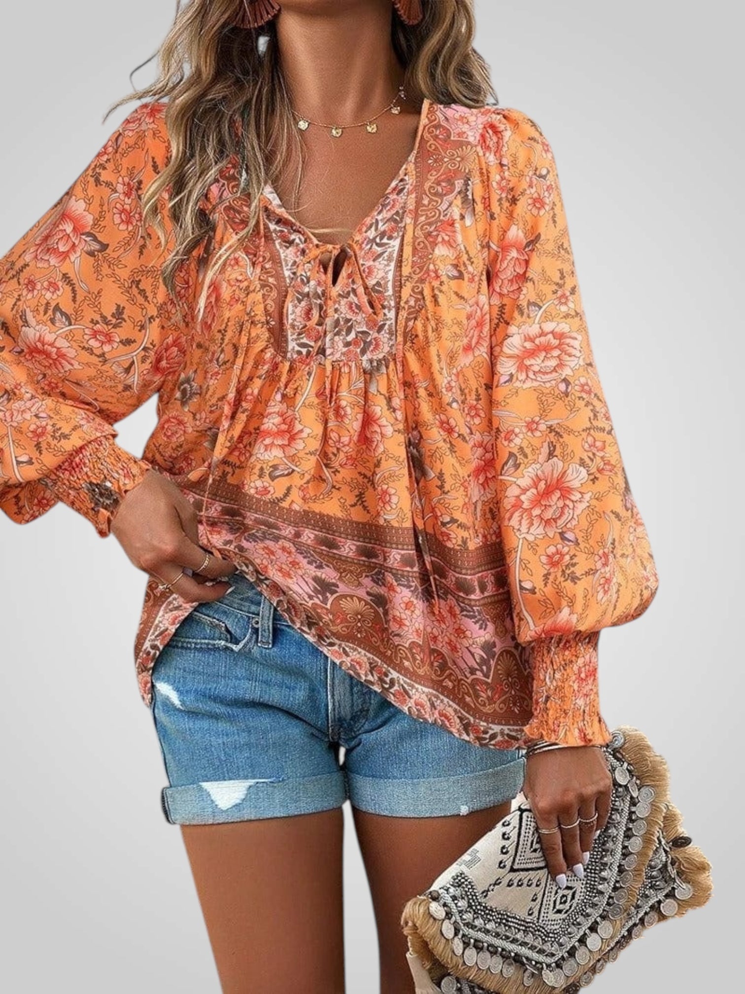 Hoya | Bohemian Blouse with Flowers