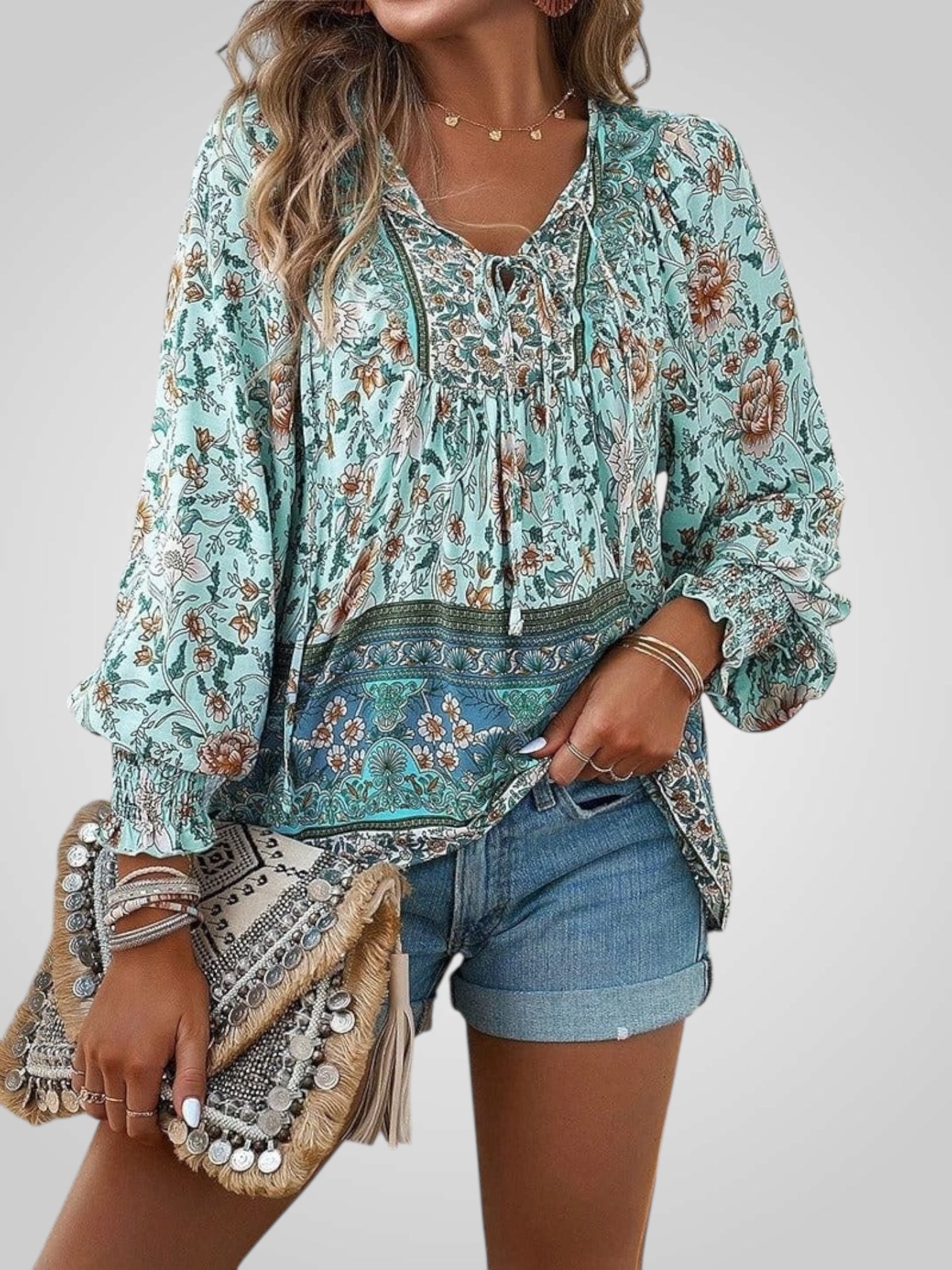 Hoya | Bohemian Blouse with Flowers