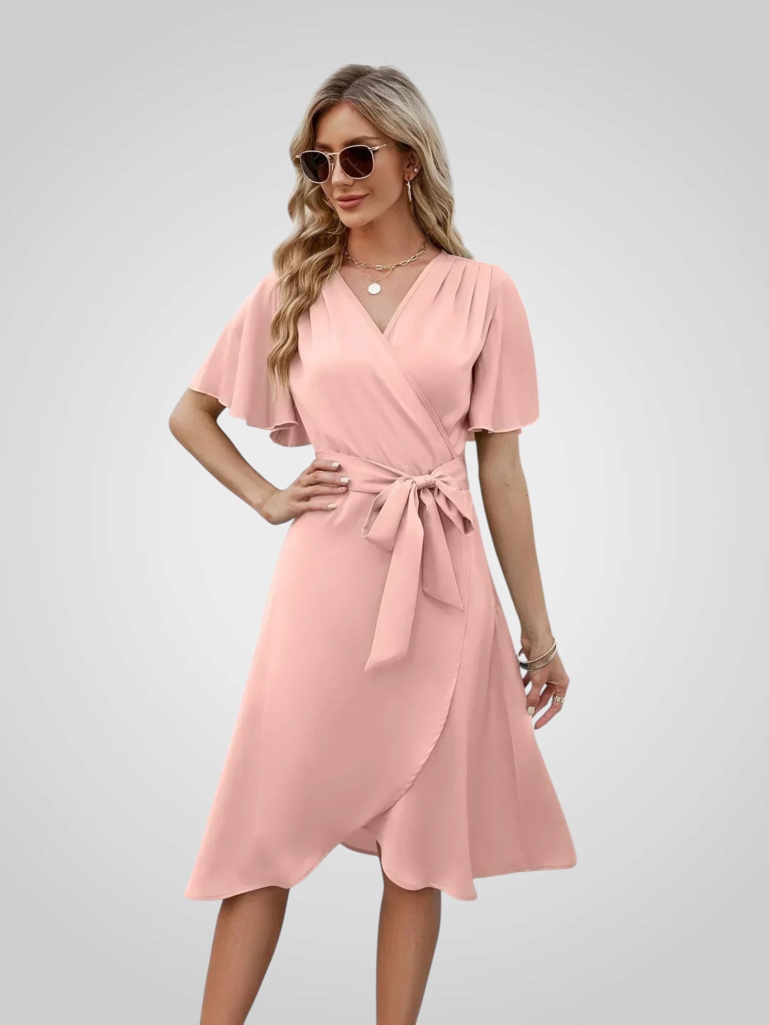Amada | Elegant Women's Dress with Tie