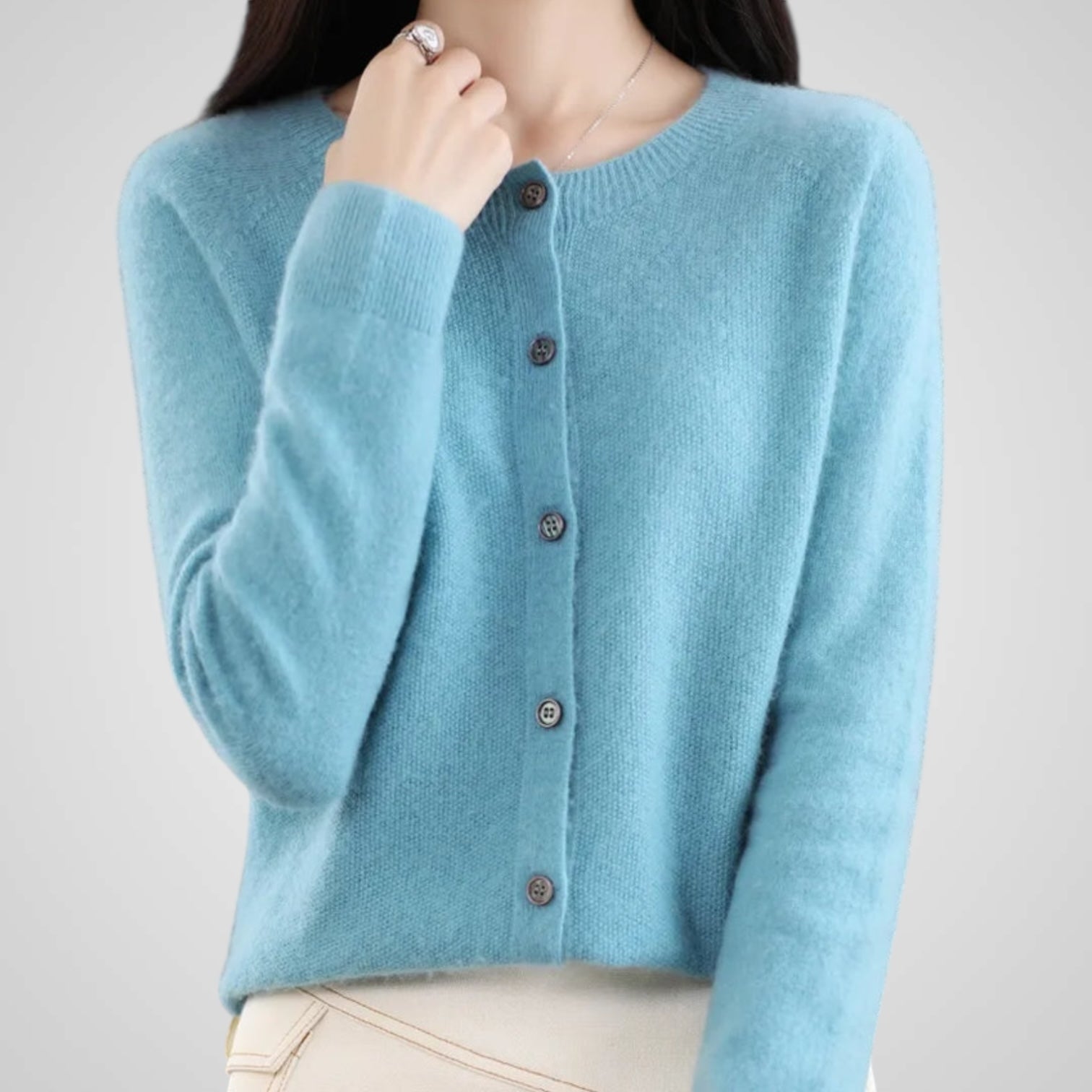 Reva | Pure Wool & Cashmere Cardigan Sweater