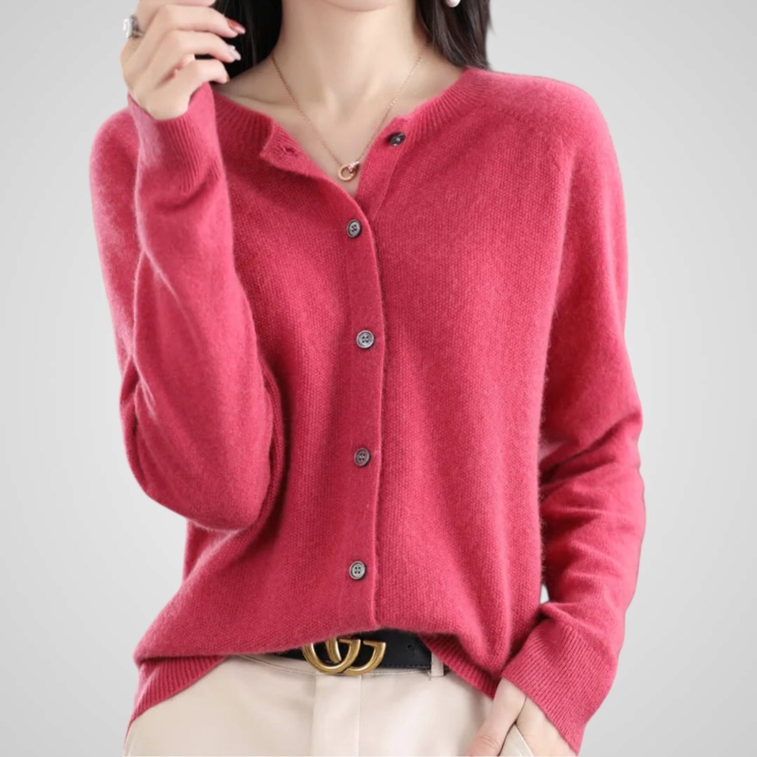 Reva | Pure Wool & Cashmere Cardigan Sweater