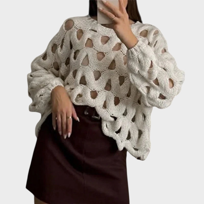 Sophie Grace - Elegant open-knit sweater