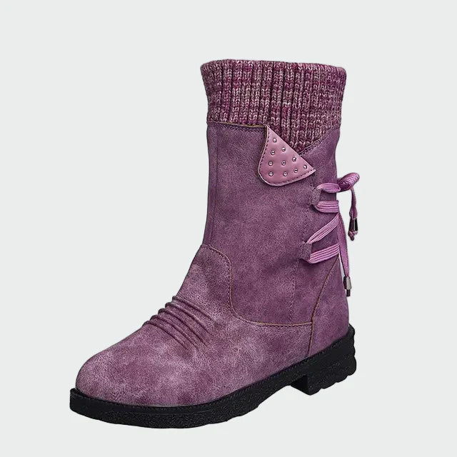 Stylish suede ankle boots