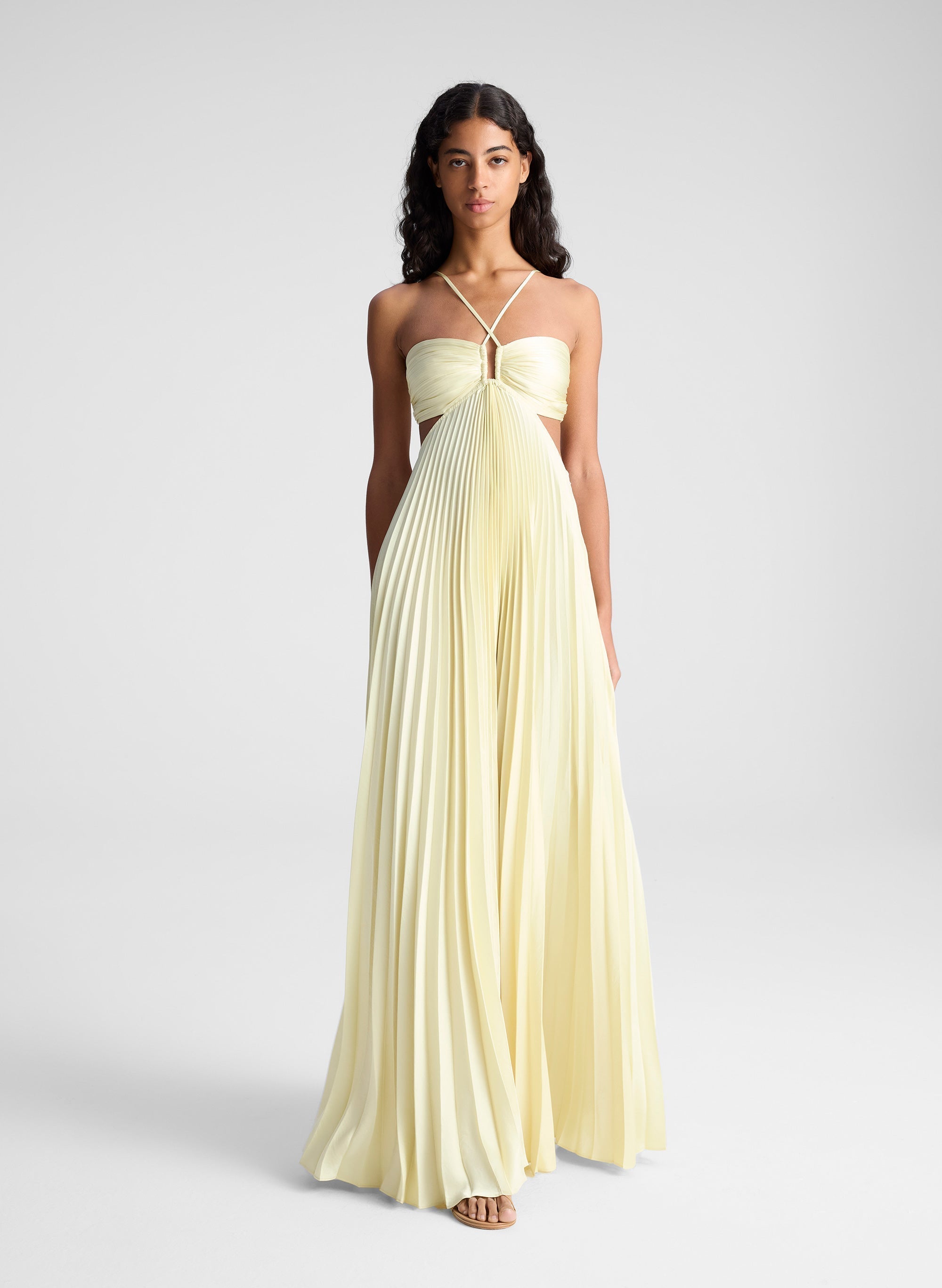 Sienna - Oriental Dress with Pleats