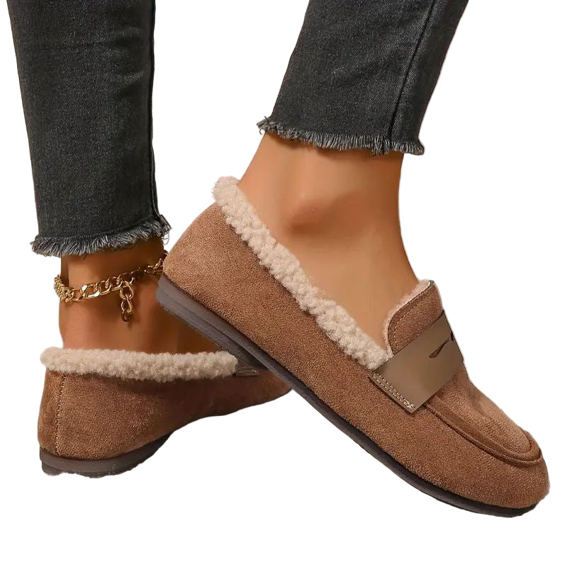 Aria comfortable fur-lined loafers