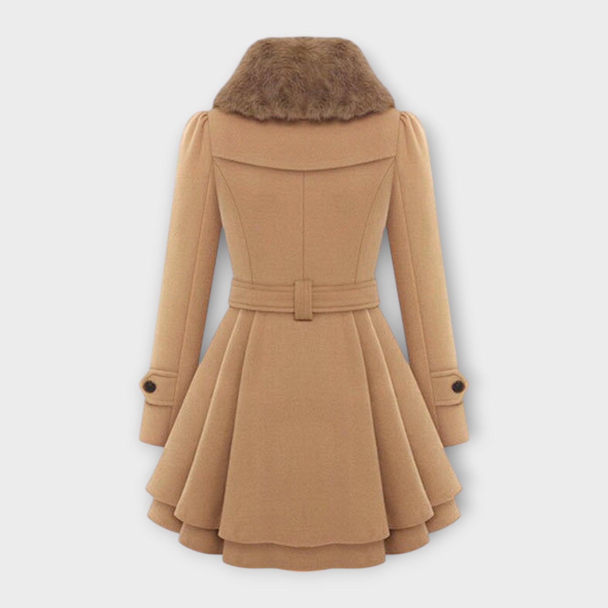 Emma - Elegant coat with faux fur