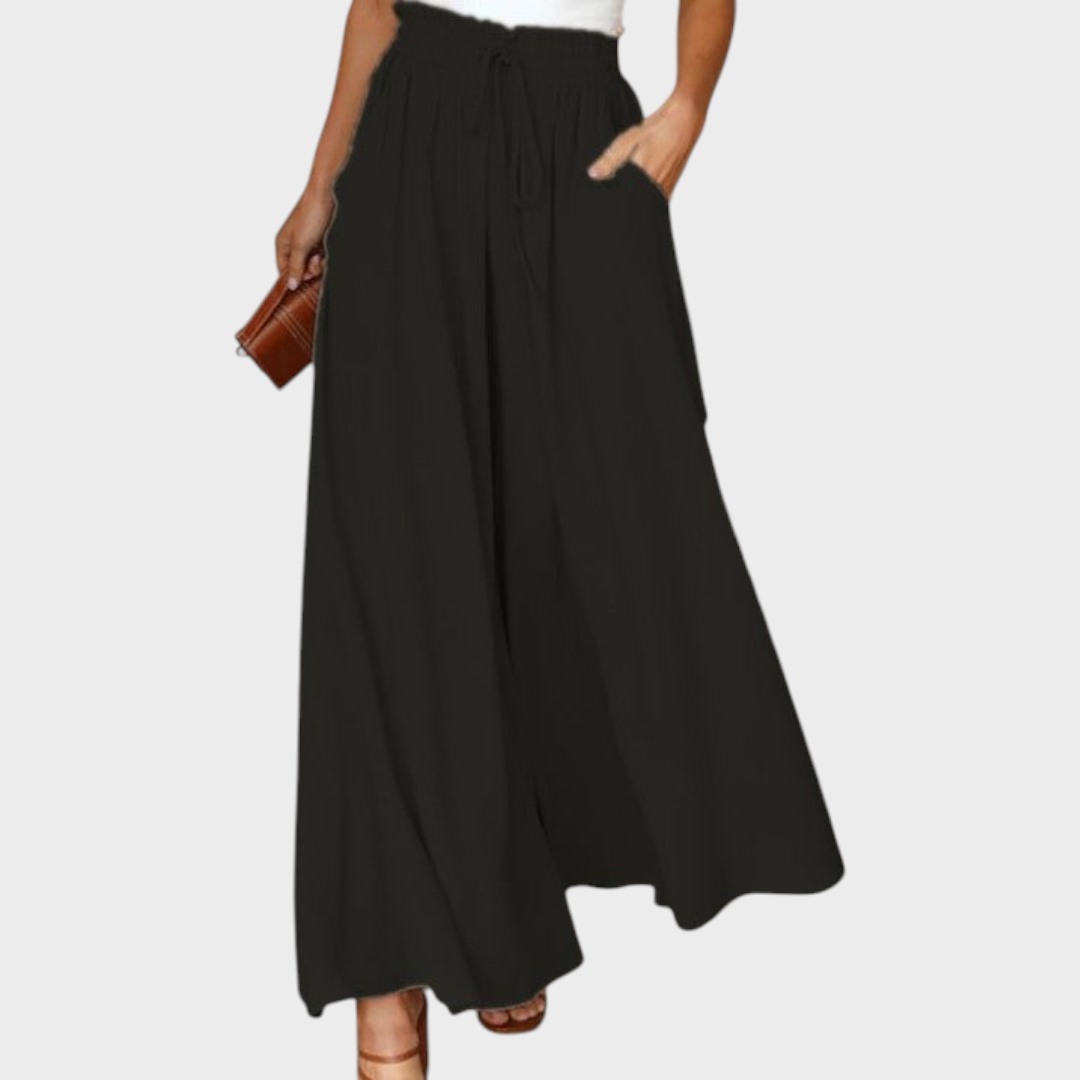 Tory | High-Waist Wide-Leg Ice Silk Pant