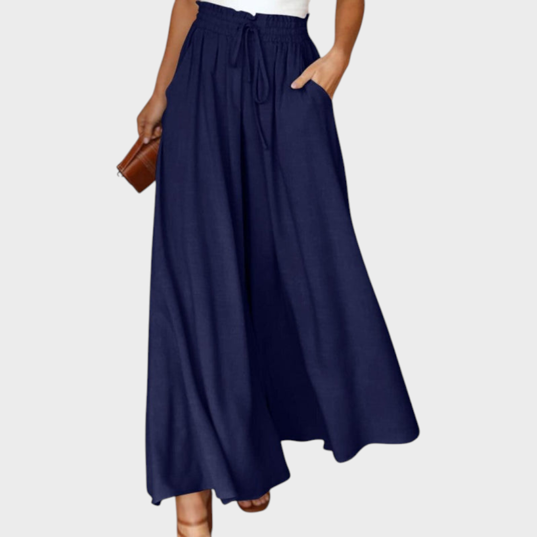 Tory | High-Waist Wide-Leg Ice Silk Pant