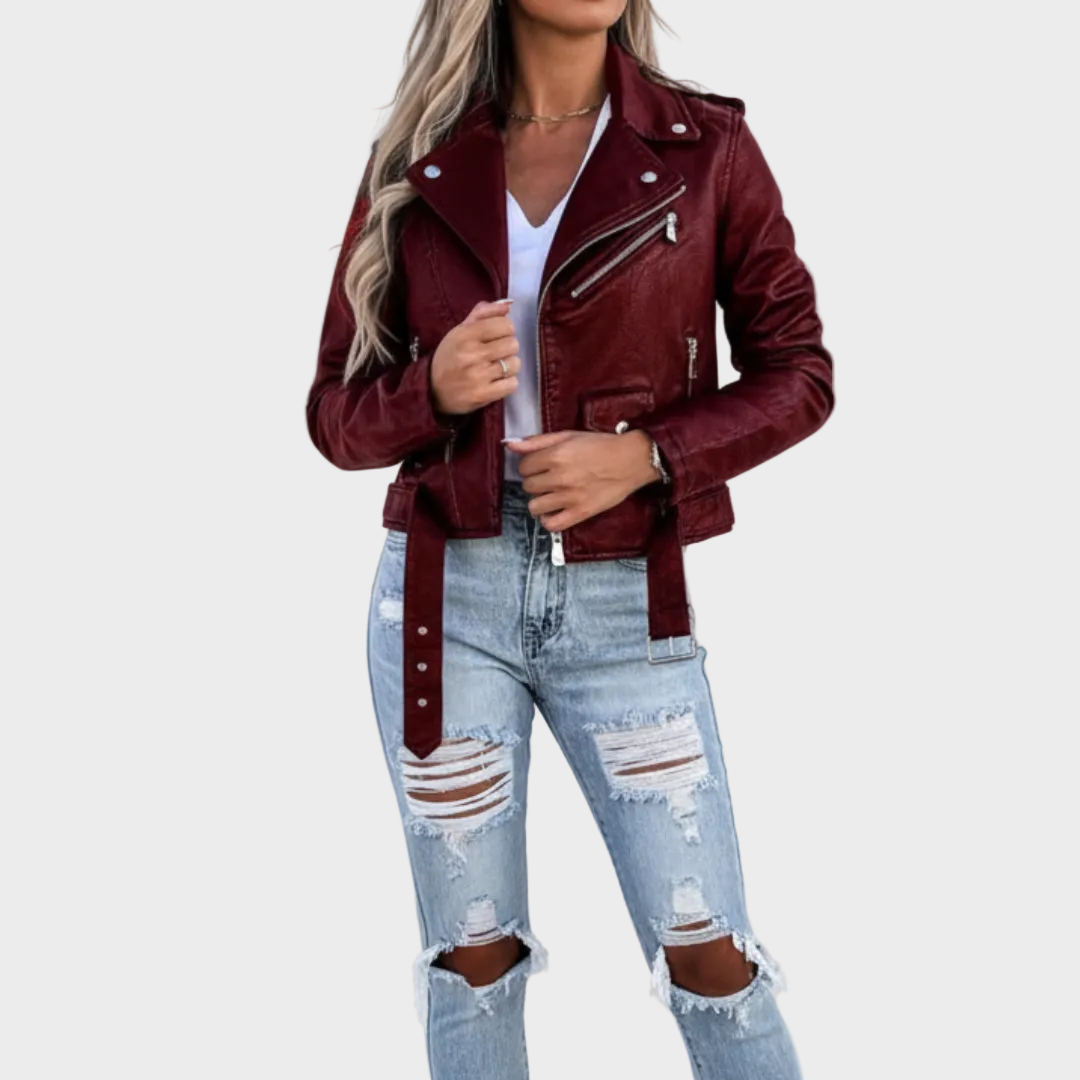 Adira Faux-Leather Moto Jacket