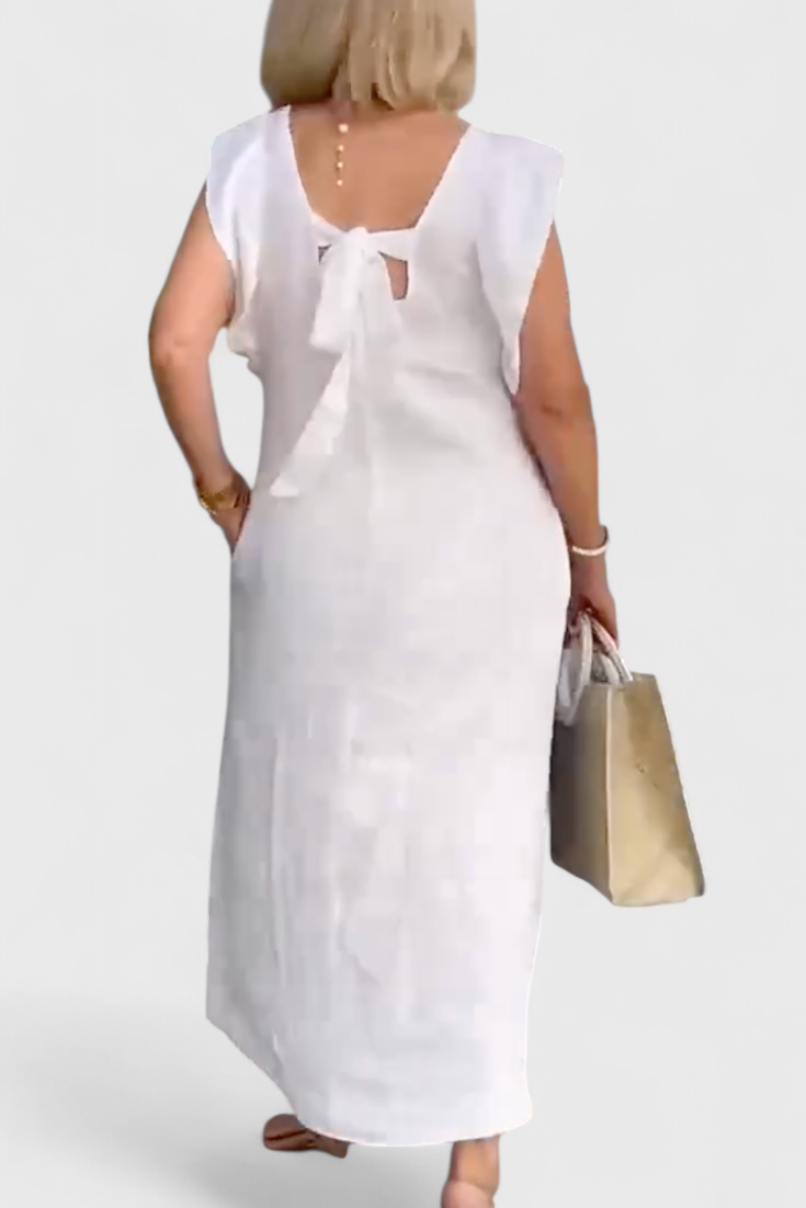 Yurena Sleeveless Linen Dress