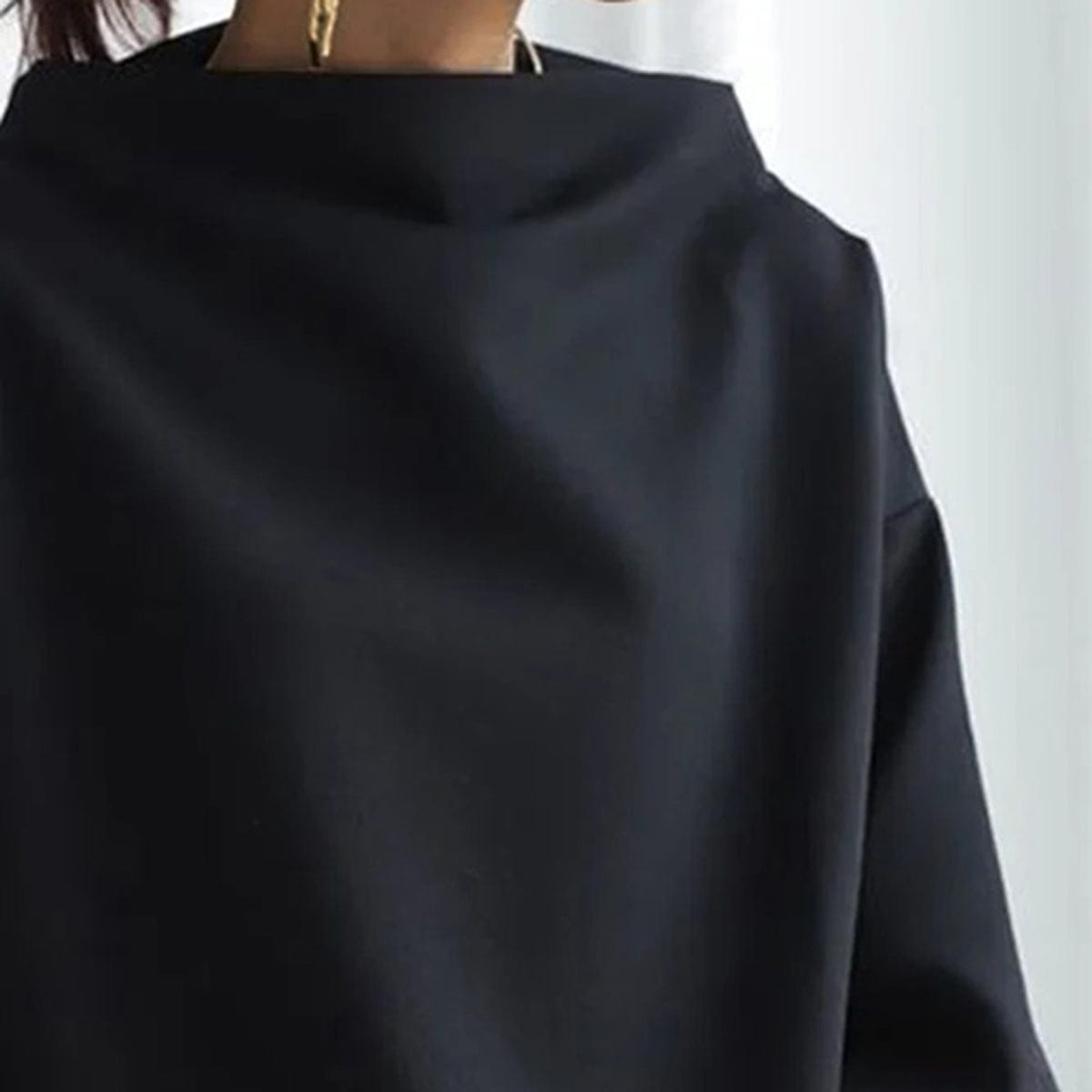 Elly | Knitted Top with High Neckline and Soft Texture