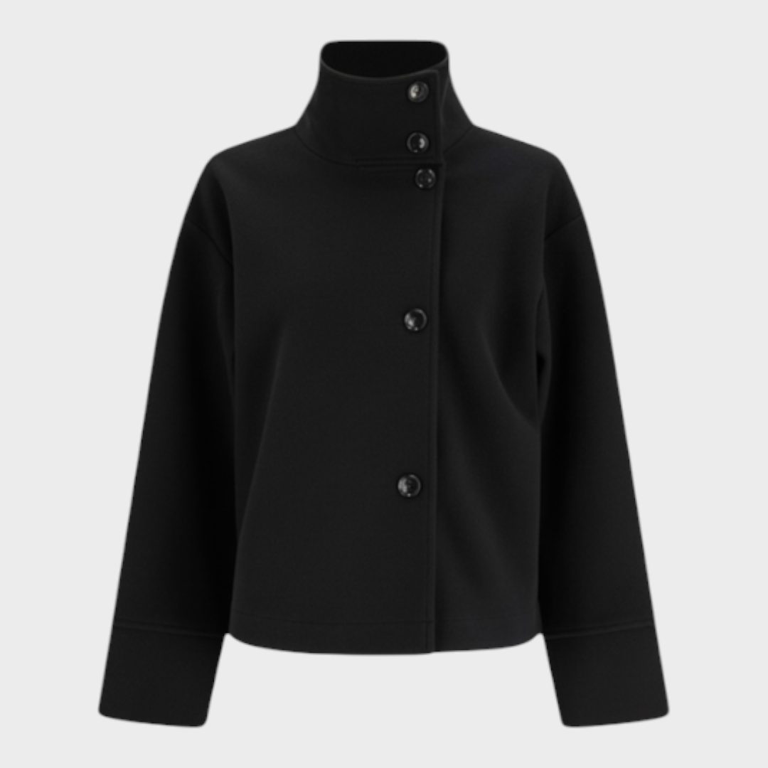 Racquel | High-Neck Buttoned Jacket