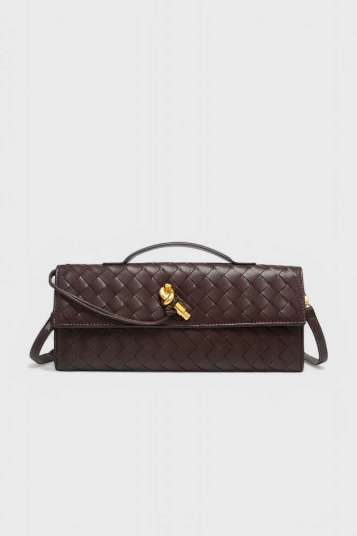 Melanie Clutch Bag with Gold Knot Detail