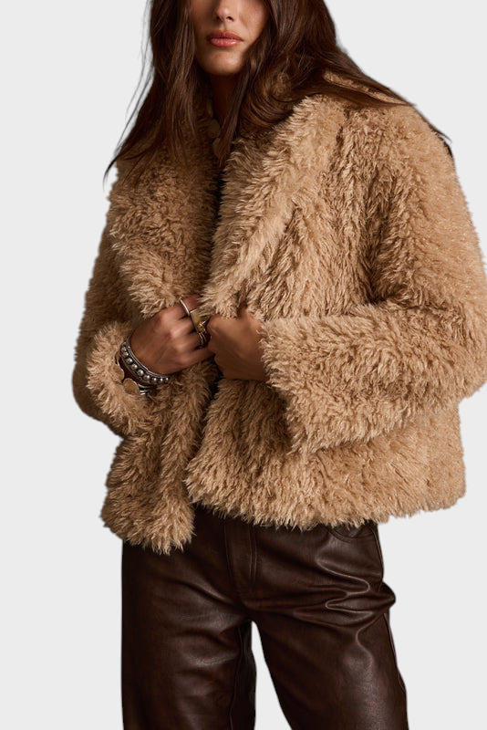 Suki | Camel Fur Jacket