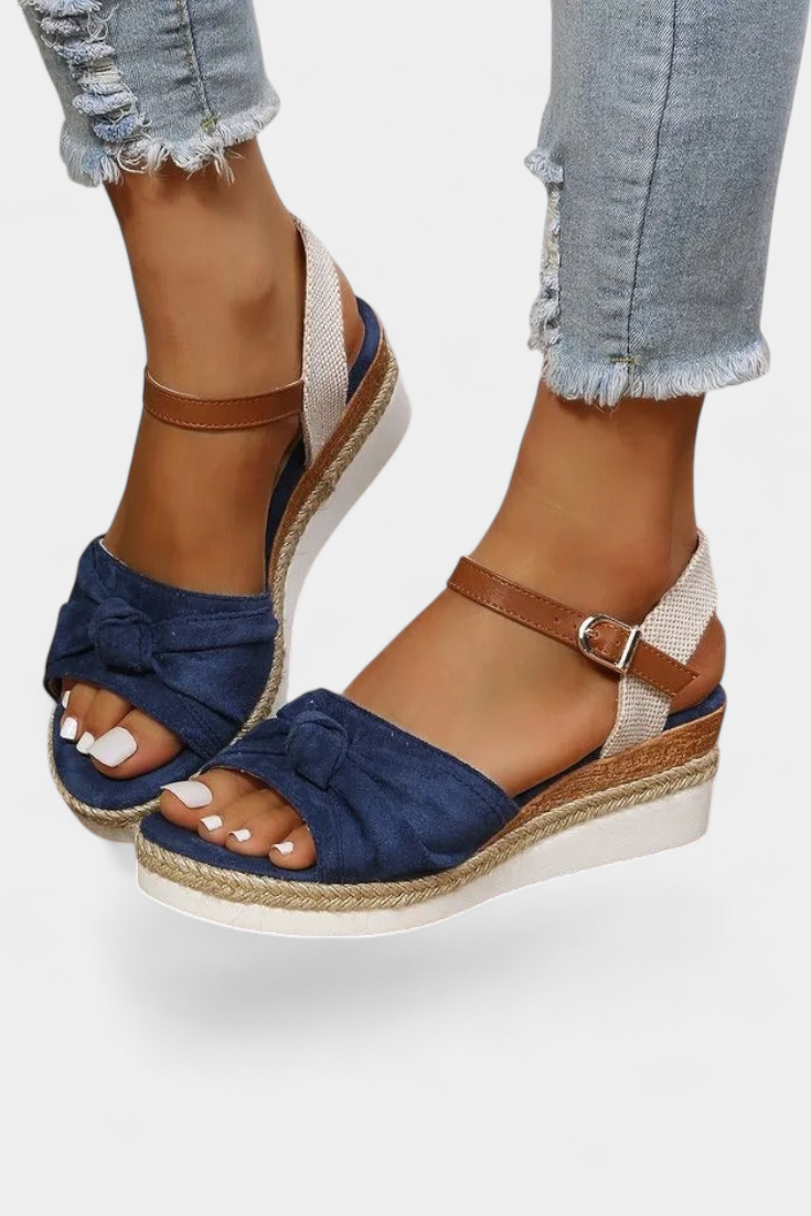 Loura Bow Casual Platform Sandals