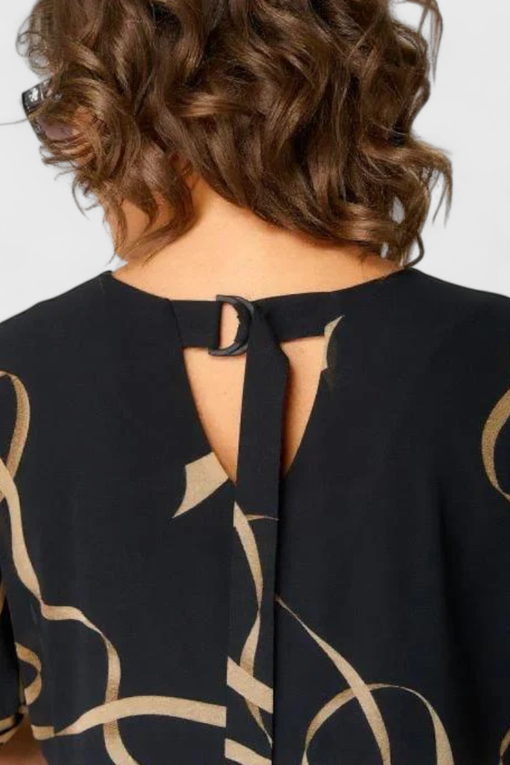 Jillian Black Caftan Dress