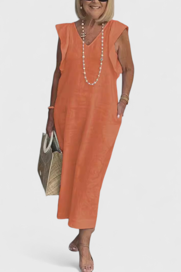 Yurena Sleeveless Linen Dress