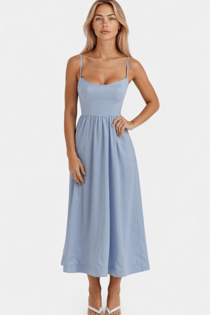 Marvelle Sleeveless Airy Midi Dress