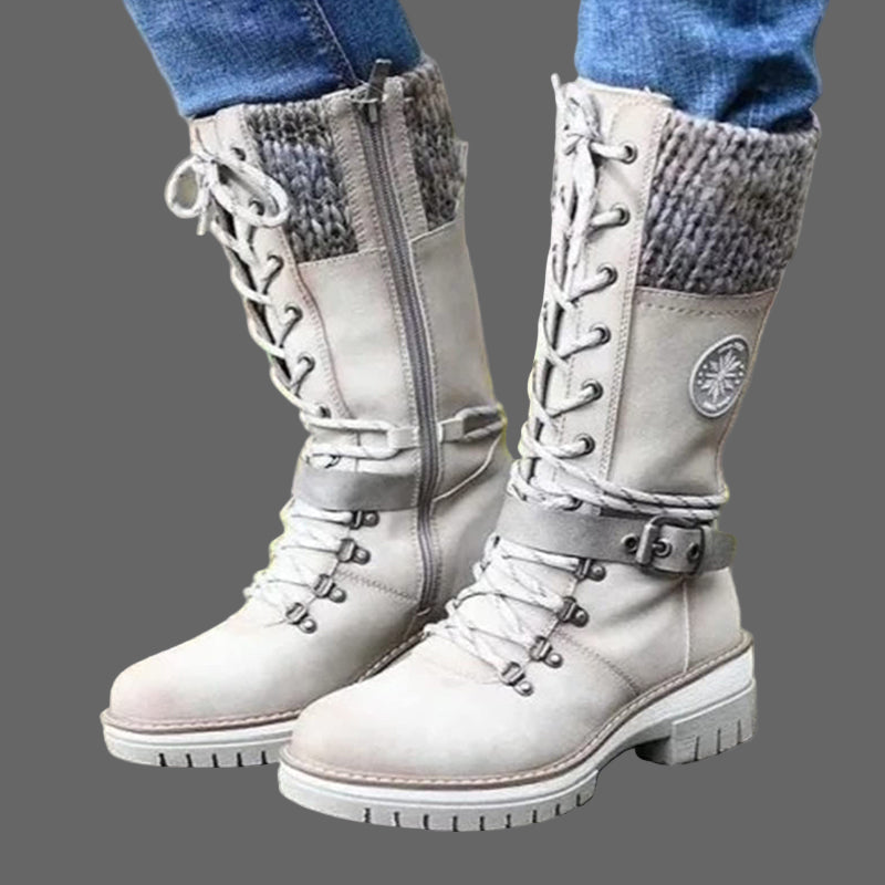 Carolina - Twist boots with side zipper