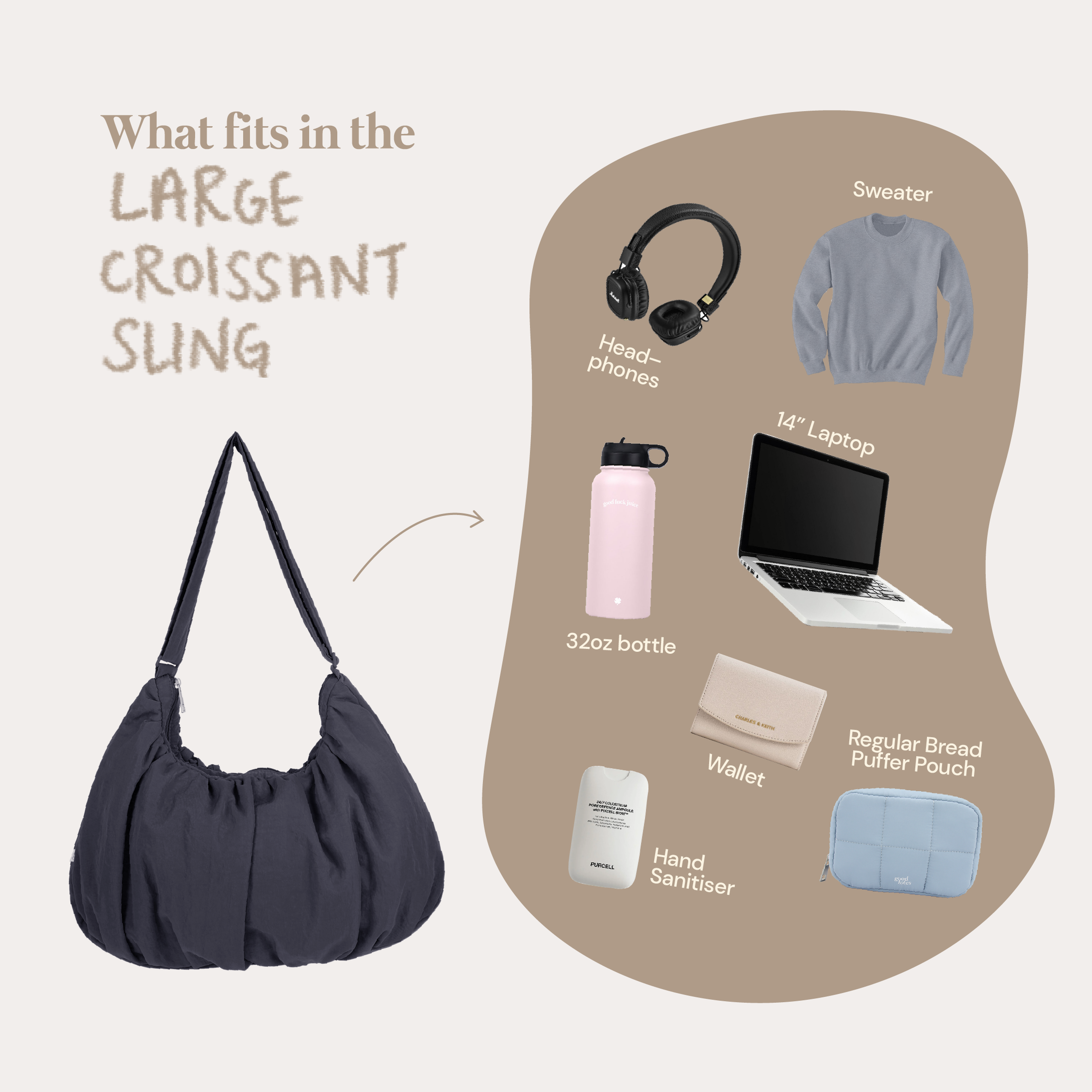 Gianna | Large croissant bag